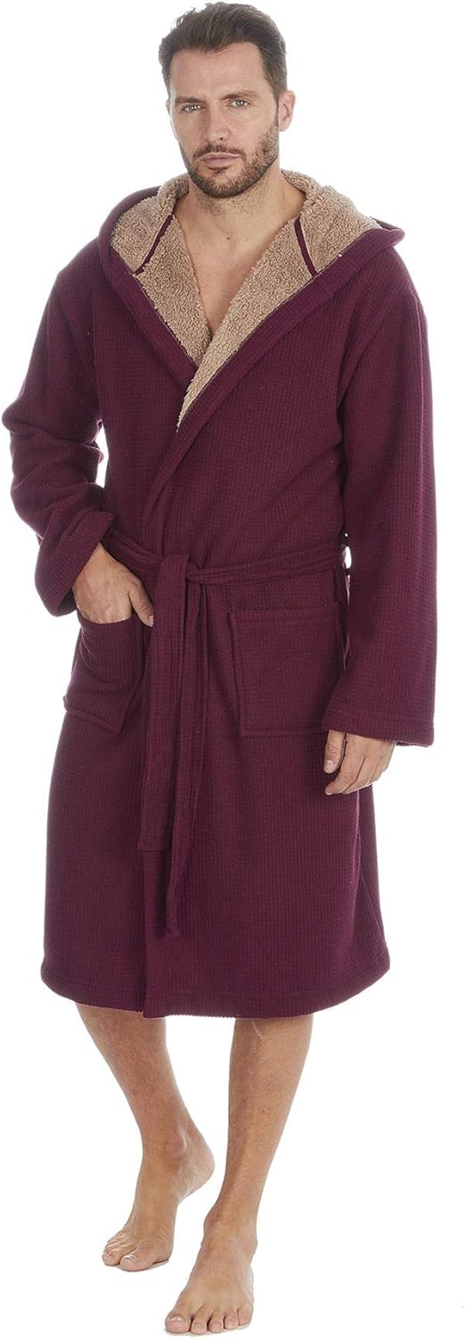 Mens Super Soft Dressing Gown Bath Robe Luxury Brushed Flannel Fleece