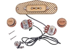 Alnicov 3-String Cigar Box Guitar Pickup 3 Pole Humbucker Pickup with Volume & Tone - No Soldering Required