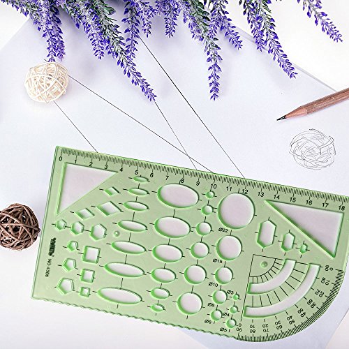 Professional Plastic Measuring Templates Geometric Rulers for Office and School, Building formwork, Drawings templates