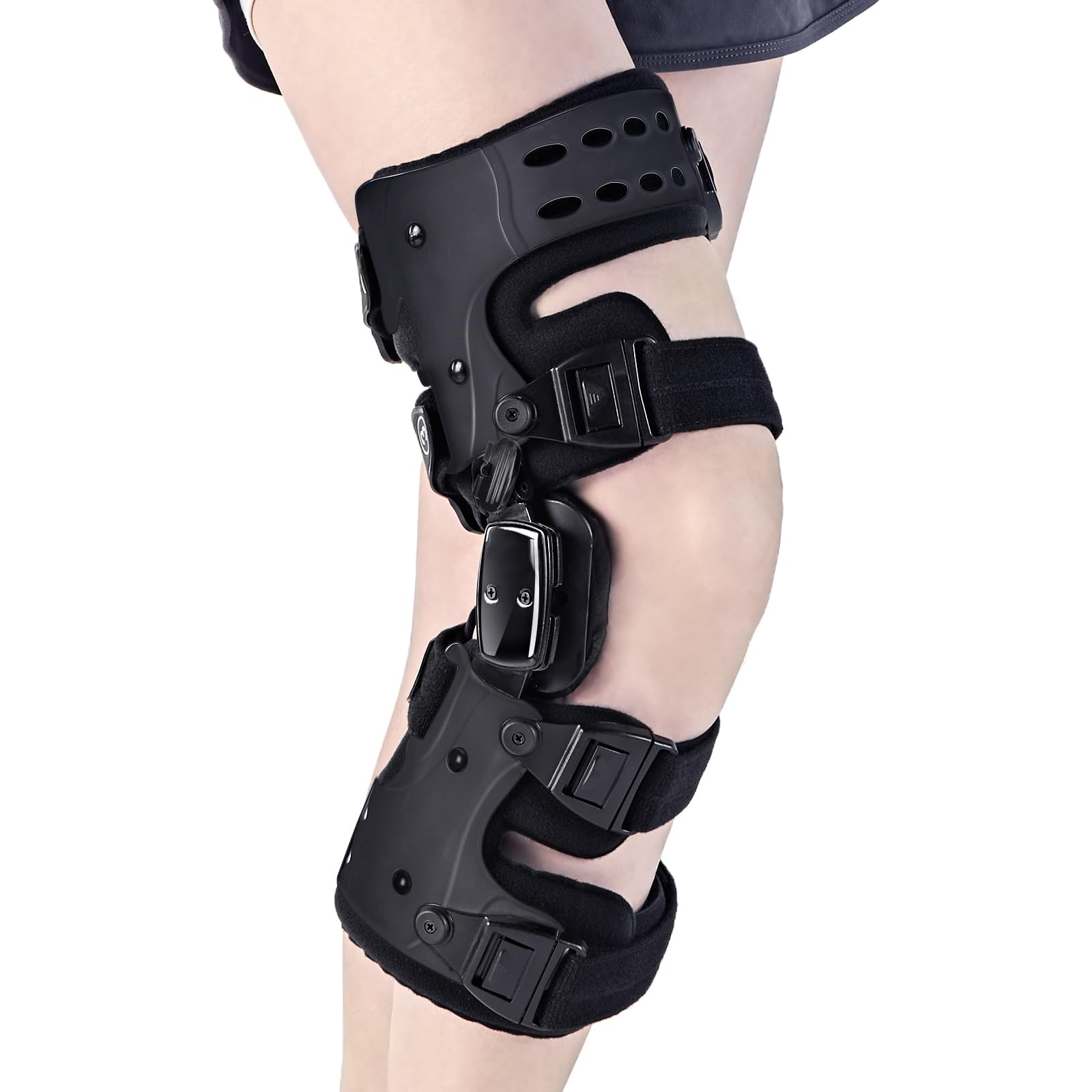 Photo 1 of RISURRY OA UNLOADER KNEE BRACE - Unloader Knee Brace for Osteoarthritis, Arthritis Pain, Cartilage Repair, Bone Knee Joint Pain, Lateral Degenerative Knee Support, Right Black