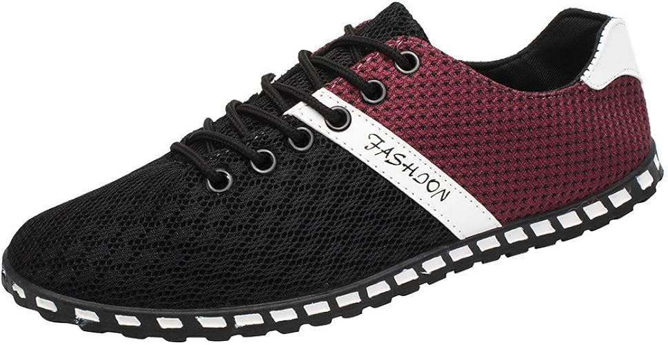 Amazon スニーカー メンズ メッシュ ランニングシューズ スポーツ 防滑 通気 ローカット 靴 カジュアル レースアップ 紳士靴 ビジネスシューズ 通勤 通学 日常着用 履きやすい 運動靴 アウトドア トレーニング ウォーキングシューズ Monikall モニカル シューズ