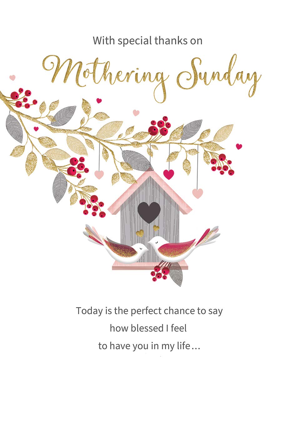 Regal Publishing Classic Mother's Day Card Mothering Sunday - 9 x 6 inches,Grey