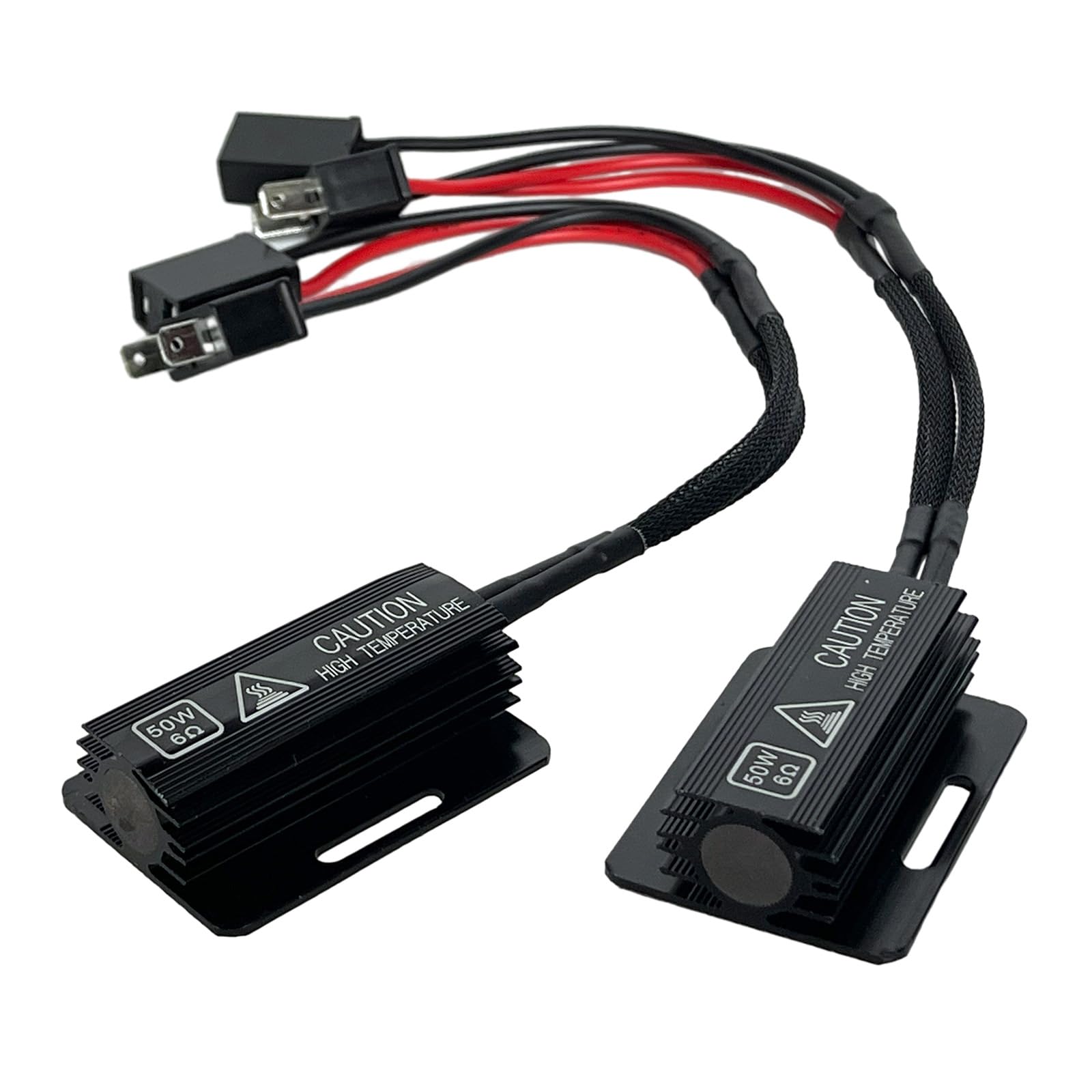 Photo 1 of H7 LED Load Resistor Adapter 50W 6Ohm Upgraded Canbus Decoder Fix Headlights Fog Light DRL Error Code Anti-Flicker Wiring Relay Harness