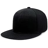 CHOK.LIDS Flat Bill Visor Classic Snapback Hat Blank Adjustable Brim High Top End Trendy Color Style Plain Tone Baseball Cap