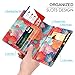 MoKo Passport Holder, PU leather Travel Case Cover for Passport, Colorful Flowers