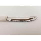 CUTCO Model 1759 Table Knife with White (Pearl) handle....................3.4&rdquo; High Carbon Stainless DD serrated blade.............in factory sealed plastic bag.