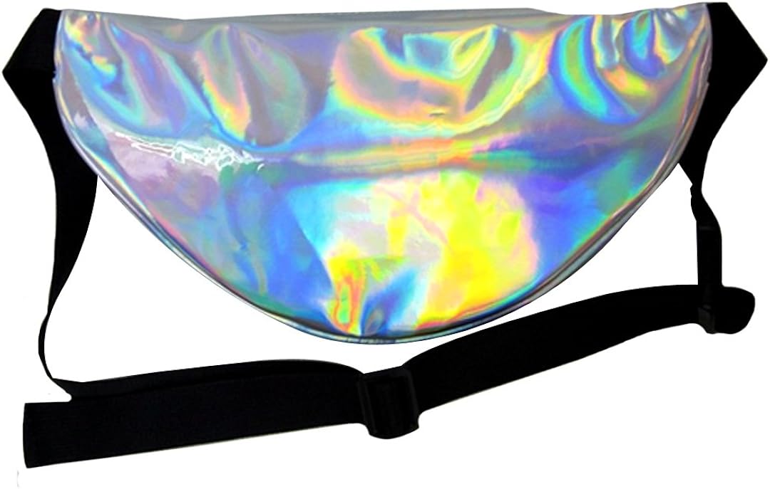 Millya Hologram Fanny Pack Bum Bags Running Belt Laser Fanny Pack Perfect for Raves and Festivals, A-silver - Image 4