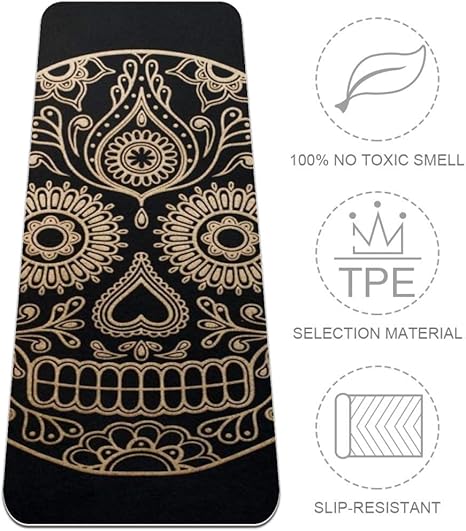 skull yoga mat
