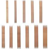 Haosie Double Pointed Knitting Needles Set, 55pcs/Set Bamboo Knitting Needles for Handmade DIY Craft Small Knitted Items, 11 Sizes from 2.0mm-5.0mm, 5.1in/13cm Length