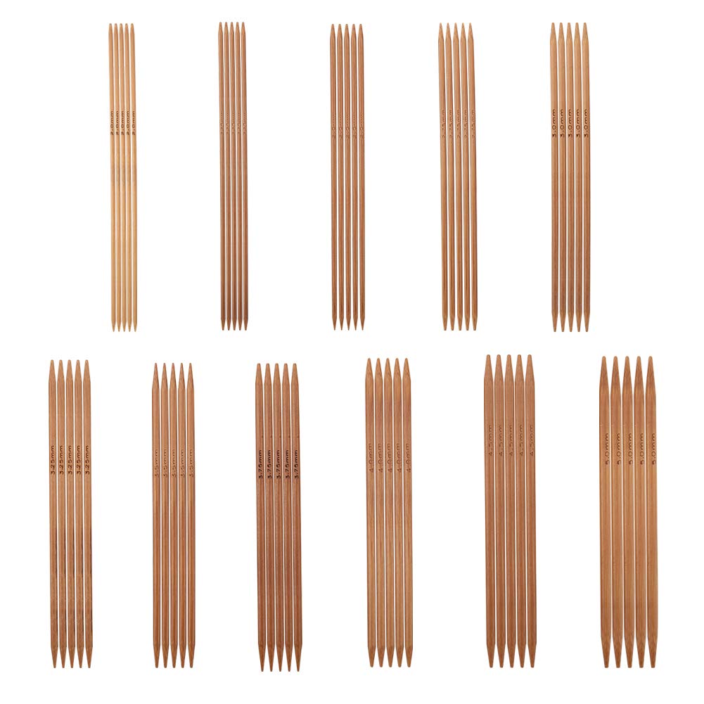 11 Sizes Ergonomic Carbonized Knitting Needles, Knitting Kits, Soft Knitting Needles Knitting Needle Set, for weave DIY lover for Handmade