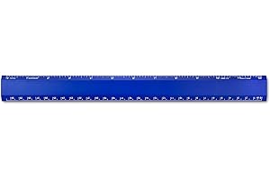 Alumicolor Aluminum Desk Ruler, 12IN, Blue