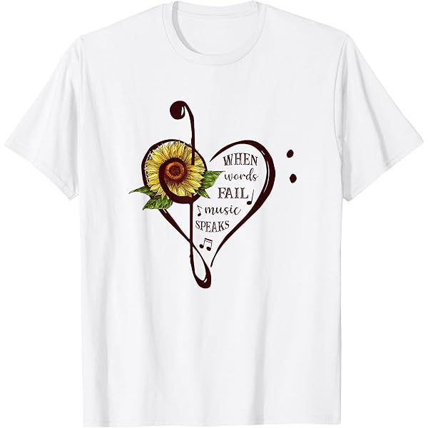 Where Words Fail Music Speaks Unisex T-Shirt - Music Lover Gift For Men & Women