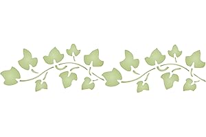 USNYABNI Ivy Stencil, 9 x 4.5 inch (L) - Classic Wall Border Leaf Leaves Plant Garden Stencils for Painting Template