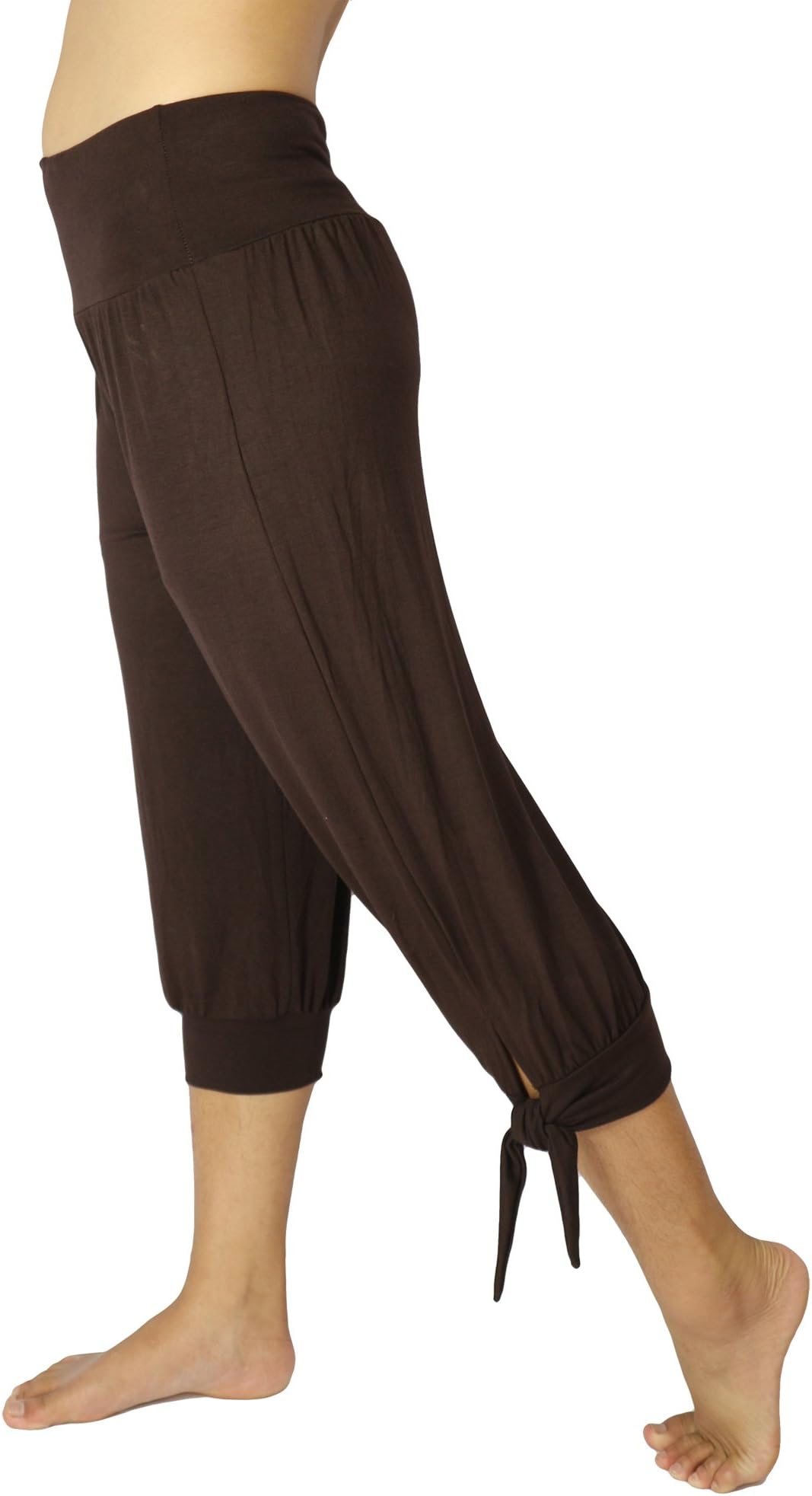 Lovely Creations Women's Casual Loose Elastic Waist Pant Soft Spandex S-L