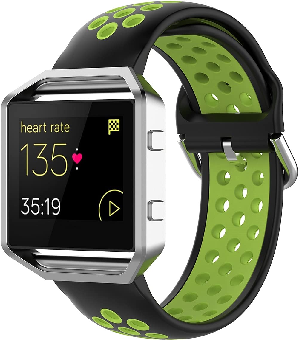 Gransho Compatible with Fitbit Blaze/Versa 2 / Versa 2 SE/Versa Lite/Versa/Versa SE Watch Strap, Premium Soft Silicone Watch Band Replacement Wristbands (Pattern D)