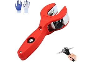 Ratcheting Pipe Cutter Tool, Ratchet-Type Pipe Cutter, 2 in 1 Close Quarters Tube Compact Cutters, One-Hand Fast Pip-e Cuttin