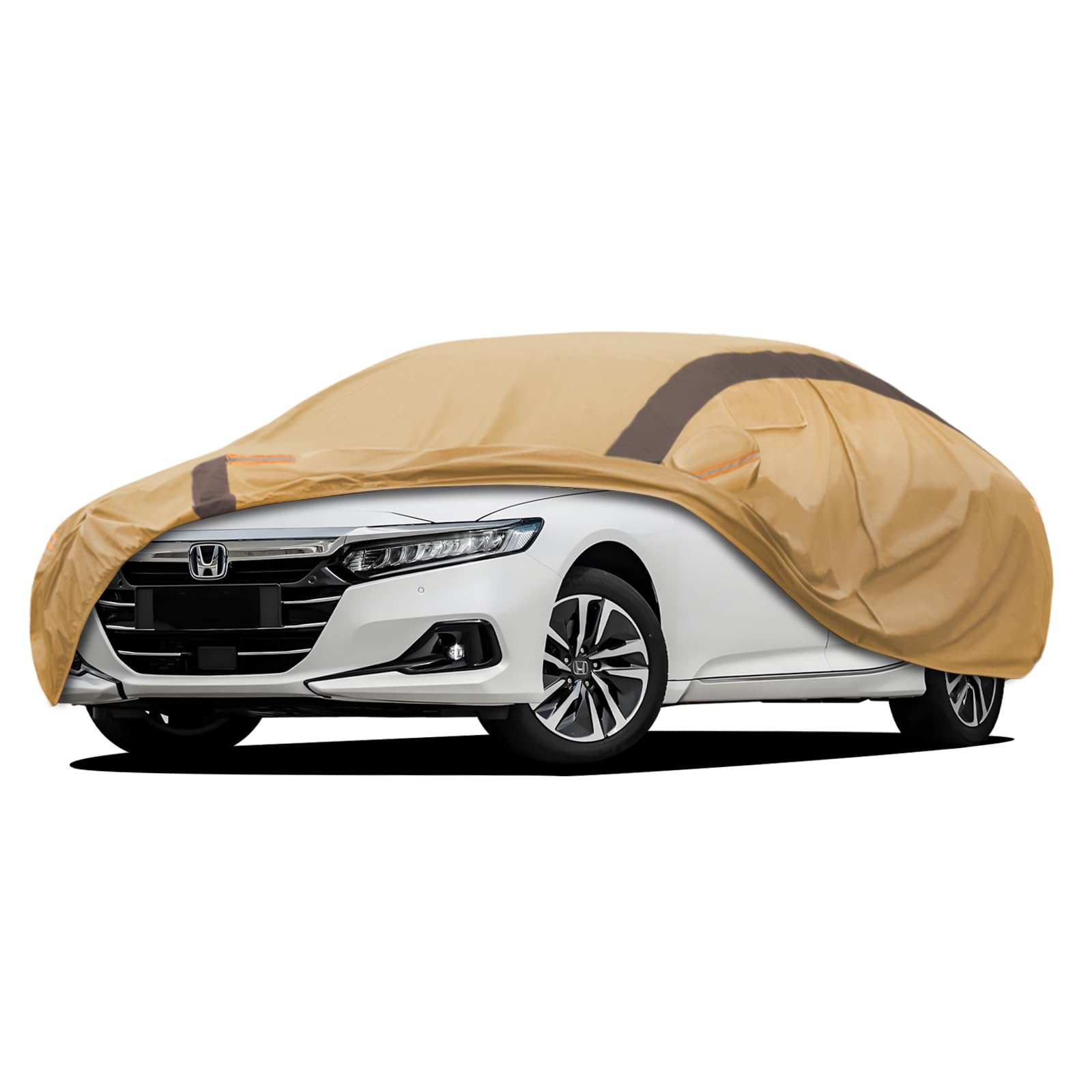 Photo 1 of FSGRICH Accord Car Cover Waterproof All Weather Compatible with Accord Sedan/Coupe (2001-2024), Outdoor Anti-UV Sun Rain Protection Full Exterior Cover(Camel with Brown)