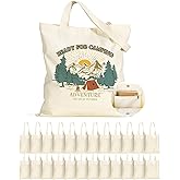 Lzerking Canvas Tote Bag Bulk with Pocket and Magnetic Snaps Buttons, 24 Pack 13x15 Inches Sublimation Tote Bags for DIY, Promotion, Advertising, Activity, Gift