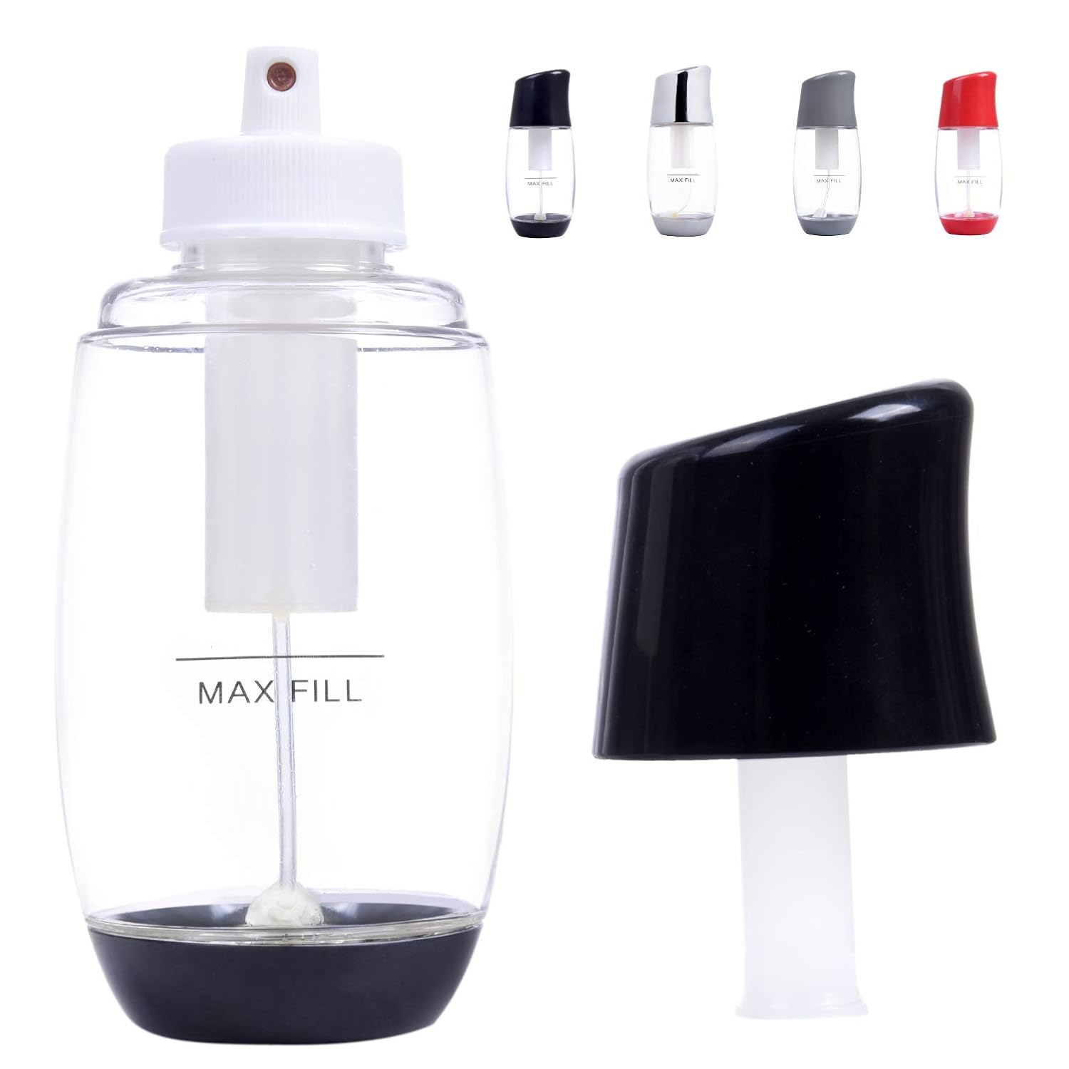 Ideal Olive Oil Sprayer Mister - Premium Air Pressure Only Clog-Free Cooking Oil Mist for Salads, Baking, Grilling, Air Fryers by The Fine Life - Black