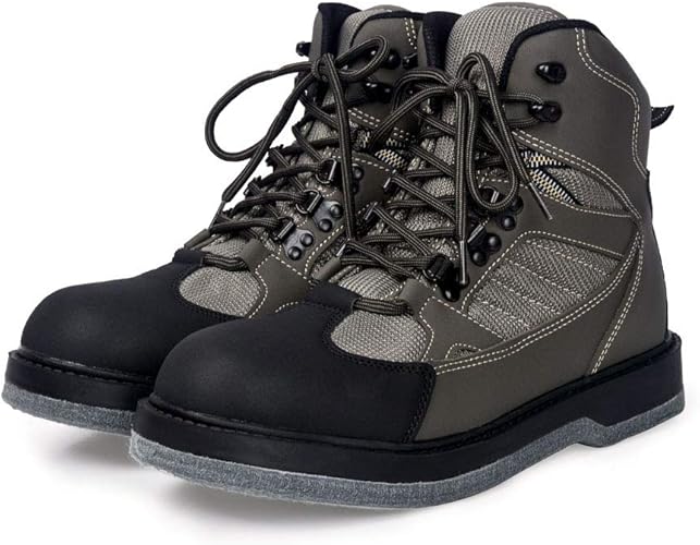 Mens Wading Boots Felt Outsole Fishing Shoes Non Slip Fishing Boots For Men Fly Fishing Waders 13 Amazon Co Uk Sports Outdoors
