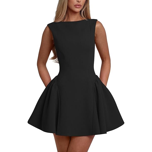 chinese dress ladies Cressida Bow-Detail Pleated A-Line Mini Dress in Black main image 0