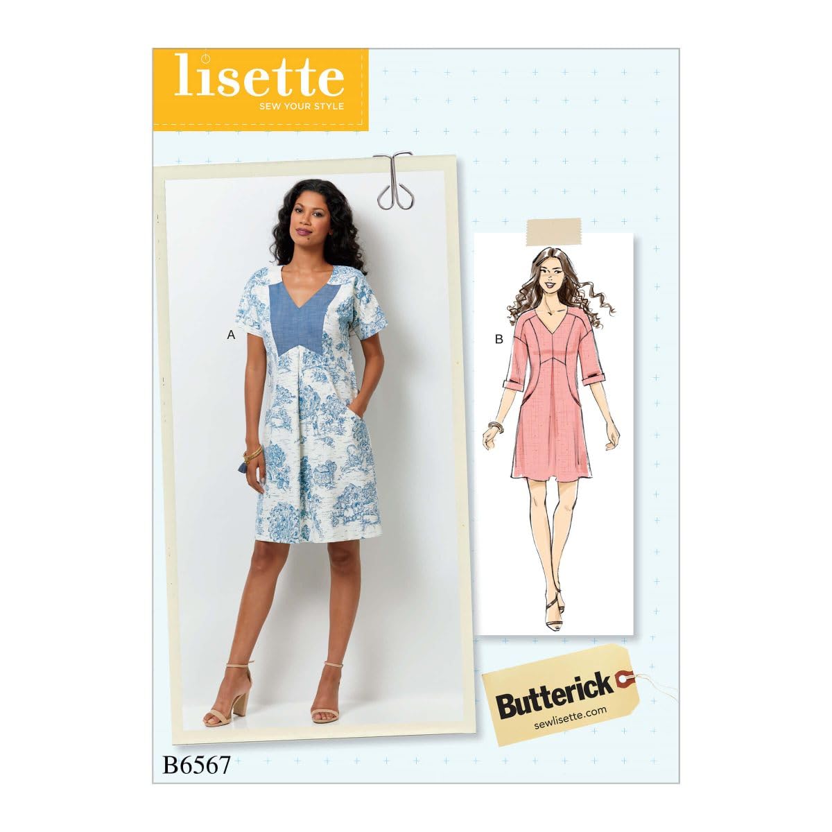 Butterick Patterns 6567 E5 Sizes 14-22 Misses' Dress, Tissue, Multi-Colour, 17.00 x 0.5 x 22.00 cm