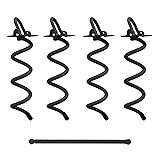 7Penn Spiral Ground Anchors - 8 Inch Black Tent