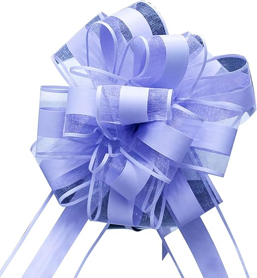 Amazon 10個 リボン 蝶結び ホームデコレーション ラッピング材 リボン 引く蝶結び プル花 ワンタッチリボン ラッピング ギフトラップ プレゼント用 ライン入り 用クリスマスウェディング誕生日バレンタインデコレーション パープル L リボン 通販