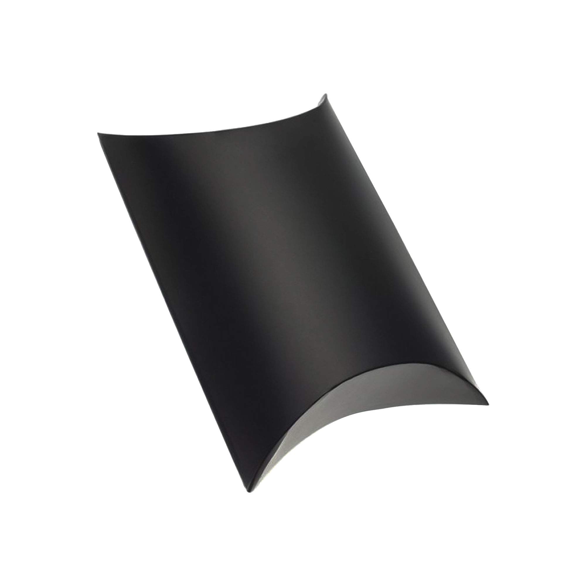 Emartbuy Set of 100 Black Pillow Boxes, Candy Boxes, Gift Box for Weddings, Birthdays Size - 6 cm x 6.5 cm x 1.5 cm
