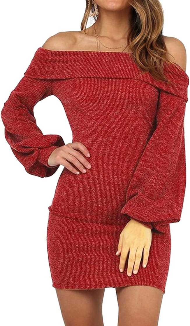 red sweater dress womens
