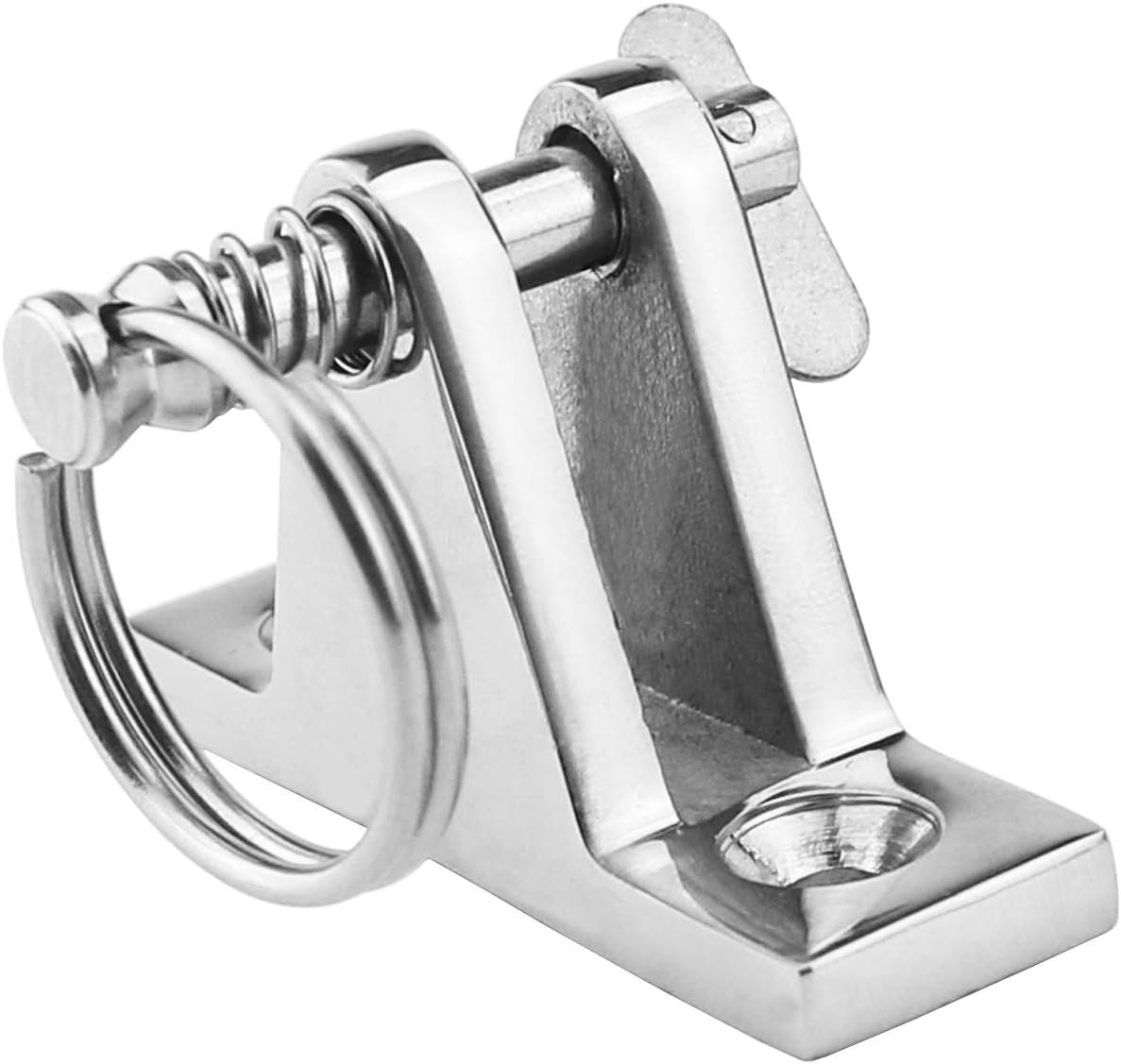 Amadget 4 Pack Bimini Top 90°Deck Hinge with Removable Pin, 316 Stainless Steel Marine Boat Hinge Mount Bimini Top Fitting Hardware : Sports & Outdoors