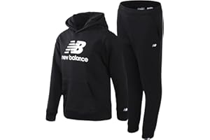 New Balance Boys Sweatpants Set - 2 Piece Fleece Pullover Hooded Boys Sweatshirt and Joggers Youth Kids Activewear (8-20)