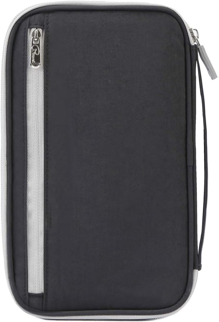 | VanFn Passport Wallets, Travel Wallet, RFID Family Passport Holder, Trip Document Organizer (Black) | Passport Wallets