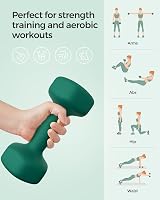 SONGMICS Set of 2 Dumbbells 4 kg Neoprene Non-Slip Green SYL68GN view 4