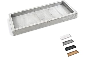 Spacewiser Countertop and Vanity Tray - Small 7.7” Silicone Tray for Soap Dispenser Bottles, Sponge Holder for Kitchen Sink Caddy Organizer, Bathroom Trays, Dish Soap Holder for Kitchen Counter, Keys