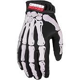 GREASE MONKEY Pro Grip Mechanic Gloves, Medium, 1 Pair, Bones Reaper Black | Silicone enhanced grip palm for secure handling during automotive repair, maintenance, and general shop work