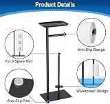 Songsoso Free-Standing Toilet Roll Holder with Top Shelf Holds 4 Rolls view 4