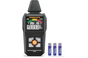 POROMETISTO EMF Meter Radiation Detector, ET01Pro EMF Detector, 5-in-1 Electromagnetic Field & Radio Frequency Detector for Home & Office EMF Inspections,Ghost Hunting Equipment|Trifield EMF Meter