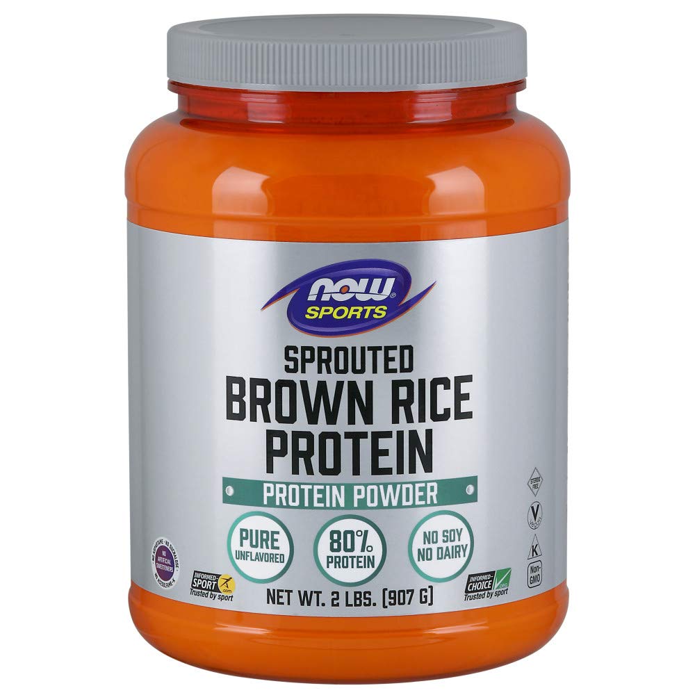 NOW Sports Sprouted Brown Rice Protein Powder,2Pound