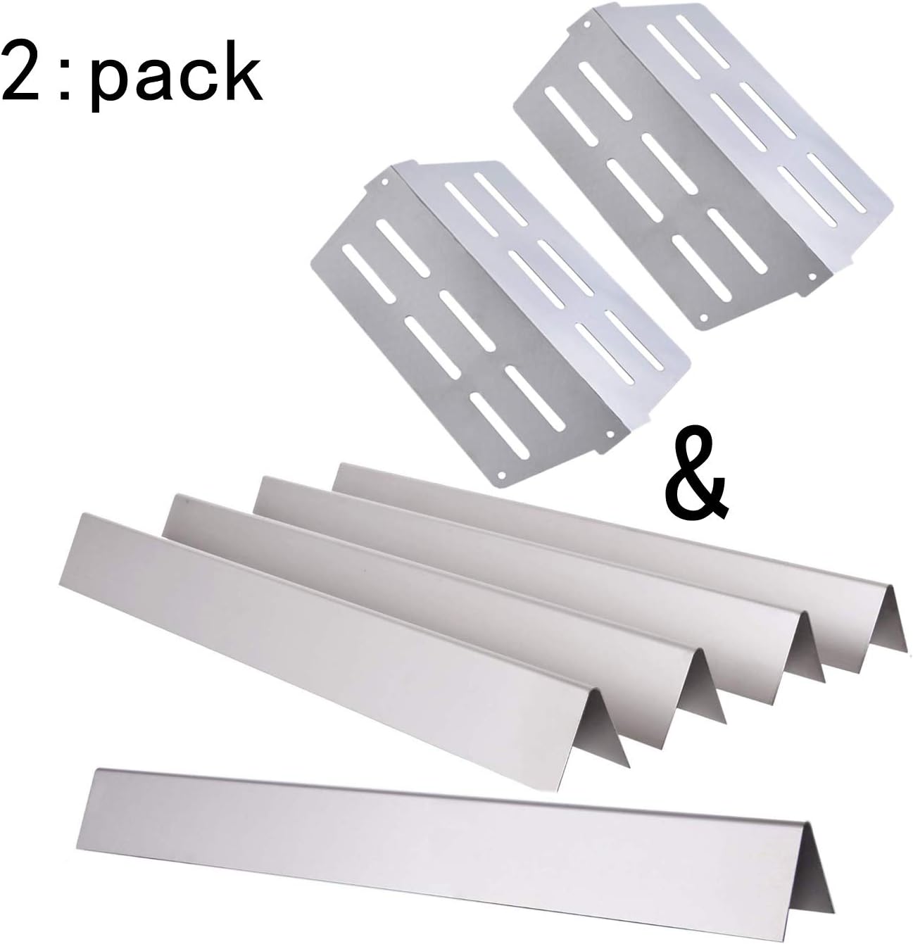 GasSaf Set of 5 Stainless Steel Flavorizer Bars Replacement for Weber Genesis 300, E310, S310, E330, EP310, EP320, EP330, S310, S330 Series Grill(17.5" x 2.25" x 2.375") : Garden & Outdoor