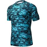 Swim Shirt MeetHoo Men's Rash Guard Shirts UPF 50+ UV Sun Protection S Men Swim Shirt