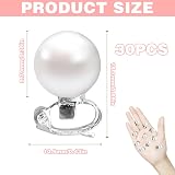 CANIPHA 30Pcs Pearl Hair Clips White Hair Pins Women Brides Barrettes view 7