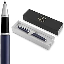 Stylo Roller Parker Frontier USA - Acier Brossé - Comme Neuf Avec Recharge
