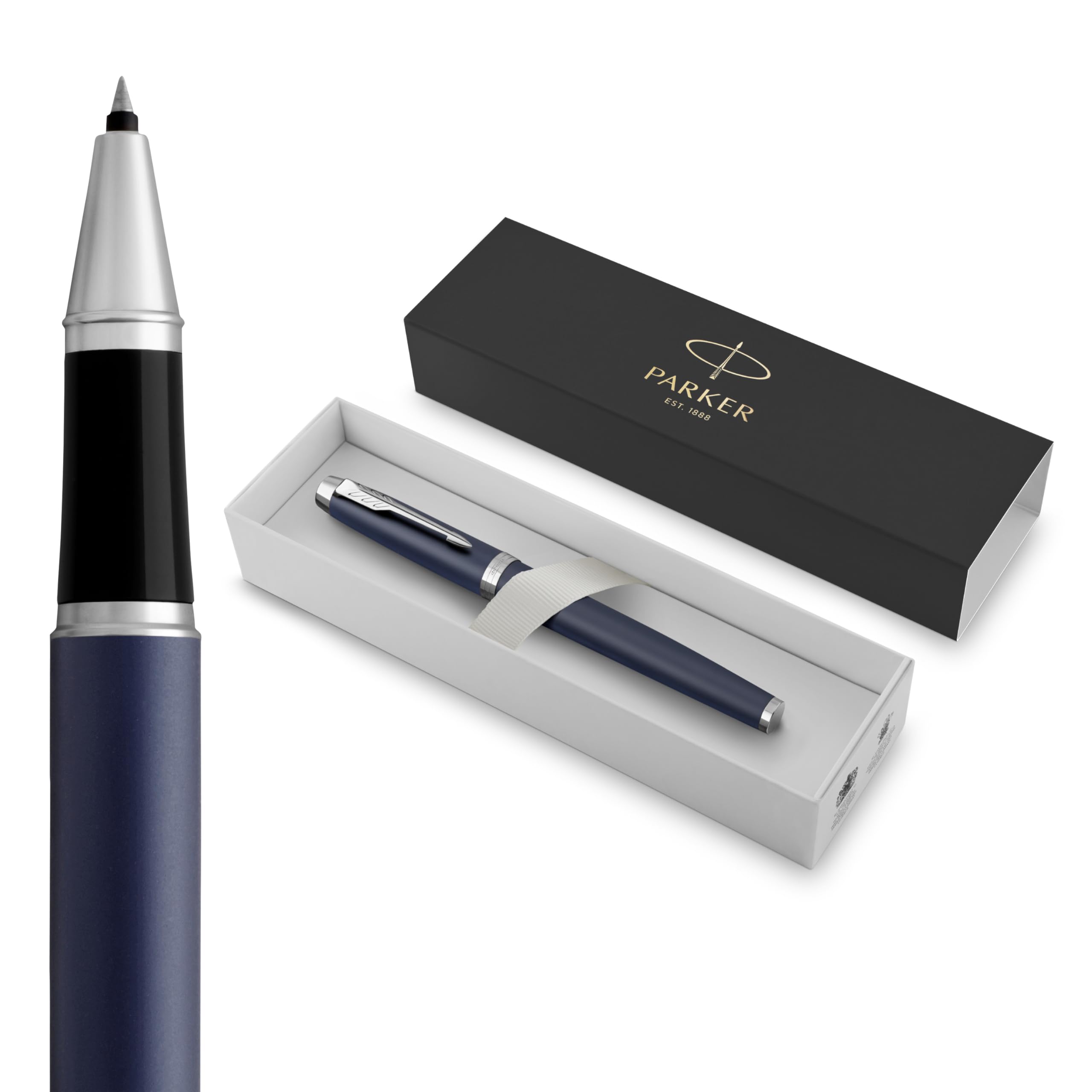 Parker IM Rollerball Pen | Matte Blue | Fine Point Black Ink | Gift Box