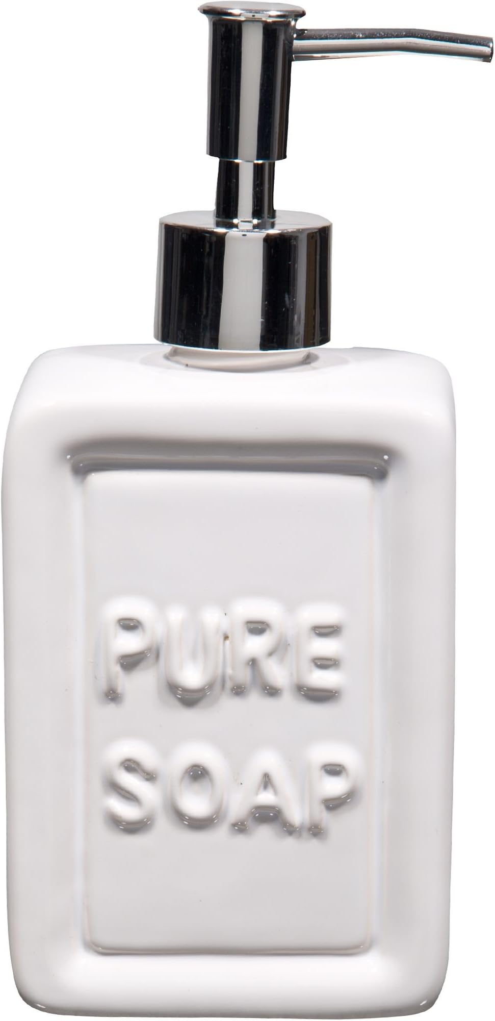 UC Kitchen 14Oz Versatile White Embossed Pure Soap Dispenser. Stylish Design Perfect for your Kitchen or Bathroom
