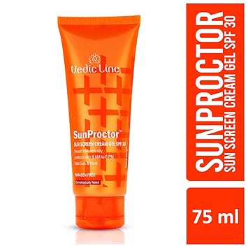 Vedicline SunProctor Sunscreen Cream Gel SPF 30 Protect From Sun Heat 75ml