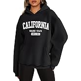 ORANDESIGNE Womens Oversized Letter Print Hoodies Graphic Fleece Sweatshirts Long Sleeve Pullover with Pocket 2026