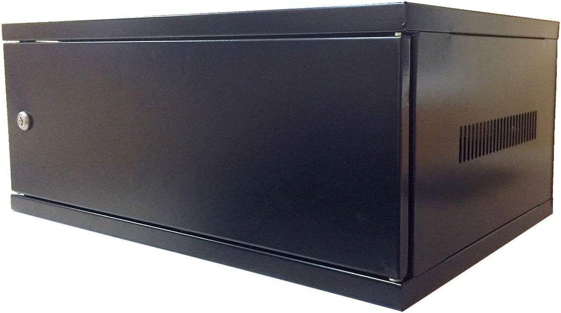 Electriduct Wall Mount Rack Enclosure - Solid DoorNew Model 4U Black QWM-ED-4U-N