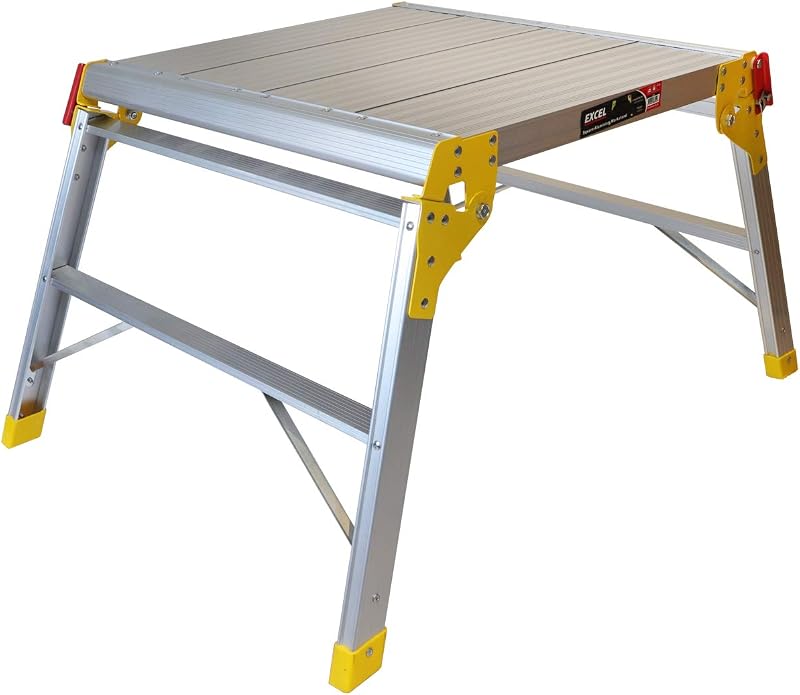 Excel Aluminium Folding Hop Up Platform Work Bench 600mm x 600mm Pack of 2