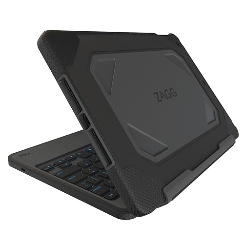 ZAGG Rugged Book Durable Case, Hinged with Detachable Backlit